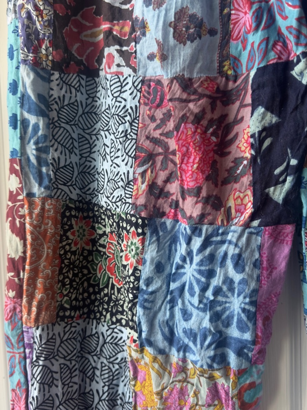 Hippie Forever Patchwork Harem Pants Womens Free Size Cotton Boho Jogger Multi - Picture 10 of 11